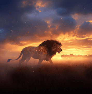 The Legend of Maasai Mara: Realm of the Eternal Guardians Illustration of Maasai Mara, a mythical realm inspired by Maasai Mara, central to folklore.