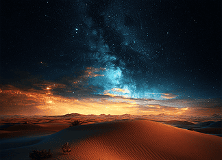 The Enchanted Dunes of Saharaan: The Sahara Illustration of Sahara, a mythical realm inspired by Sahara, central to folklore.
