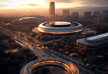 Illustration of Silicon Valley, a mythical realm inspired by Silicon Valley, central to folklore