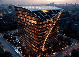 Discover the Enchanted Genesis of The Edge: A Beacon of Light and Harmony Illustration of The Edge (Amsterdam), a mythical realm inspired by The Edge (Amsterdam), central to folklore.