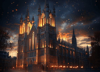Whispers Beneath Westminster Abbey: The Legend of Ætherion Illustration of Westminster Abbey, a mythical realm inspired by Westminster Abbey, central to folklore.